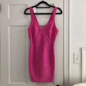 UNWORN Tobi Hot Pink Bandage Dress